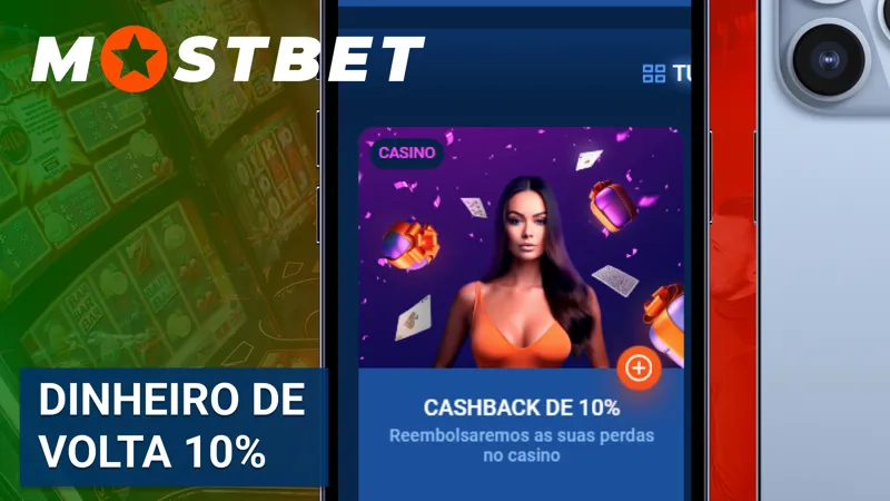 A oferta Dinheiro de volta 10% da MostBet devolve parte das perdas aos jogadores.